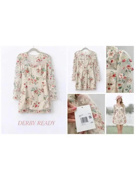 Endless Rose Floral Embroidered Mini Dress – Size Medium (NWT) - Picture 2 of 4